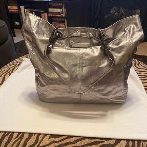 Kenneth Cole metallic leather tote